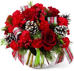 Holiday Bubble Bowl Arrangement<br><b>FREE DELIVERY from Flowers All Over.com 